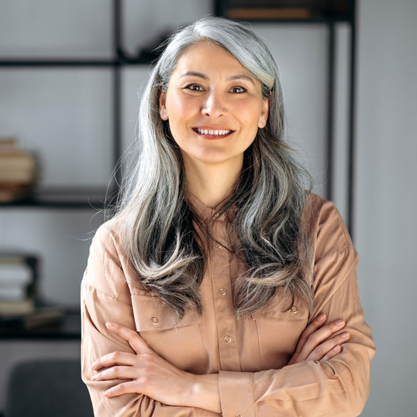 senior woman smiling